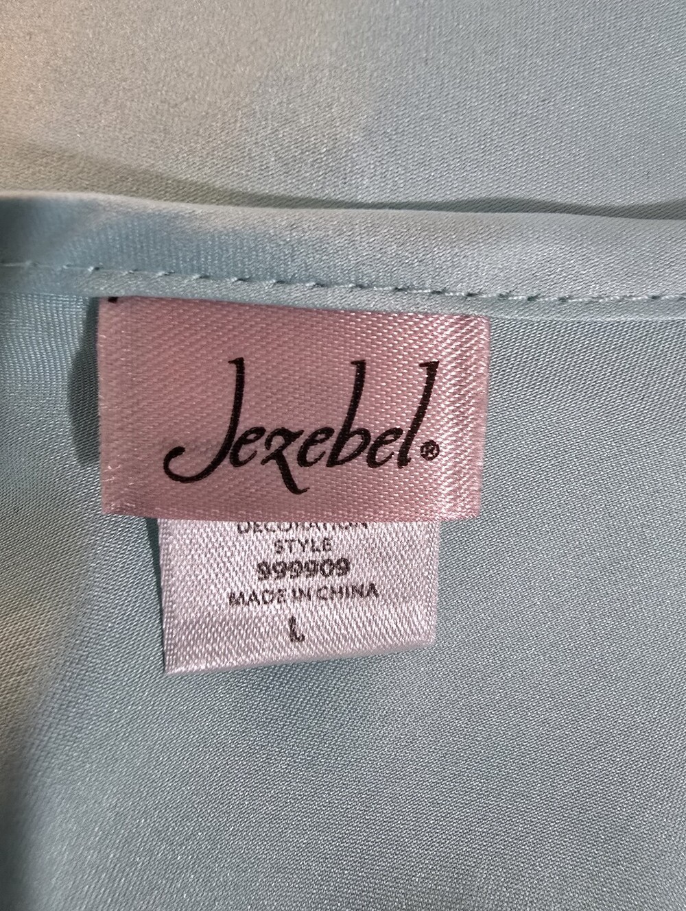 Jezebel Light Blue Lace-Trim Chemise With Adjustable Straps (NWT) - Picture 10 of 14